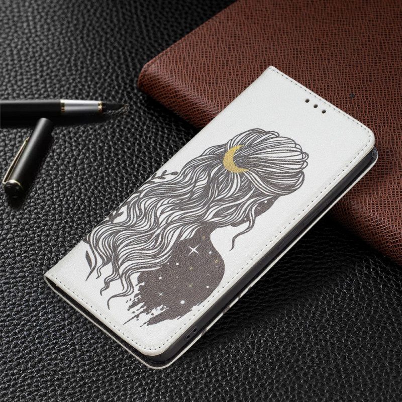 Folio Cover Xiaomi Redmi Note 11 Pro Plus 5G Custodia in pelle Bei Capelli