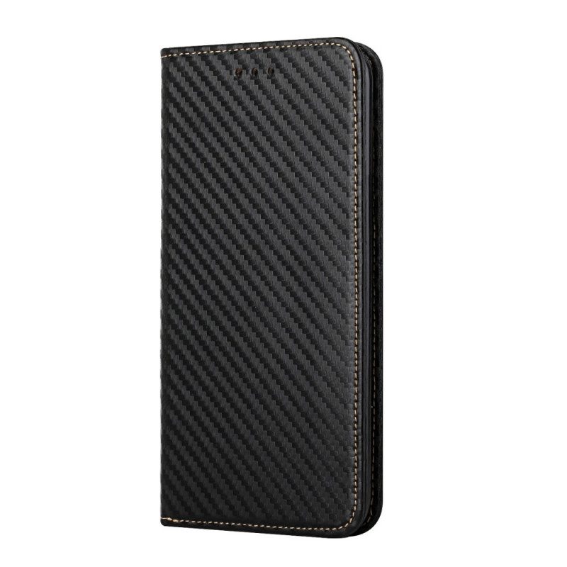 Folio Cover Xiaomi Redmi Note 11 Pro Plus 5G Custodia in pelle Cinturino In Fibra Di Carbonio