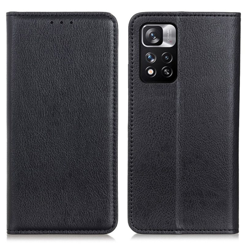 Folio Cover Xiaomi Redmi Note 11 Pro Plus 5G Custodia in pelle Crosta Di Pelle Opaca