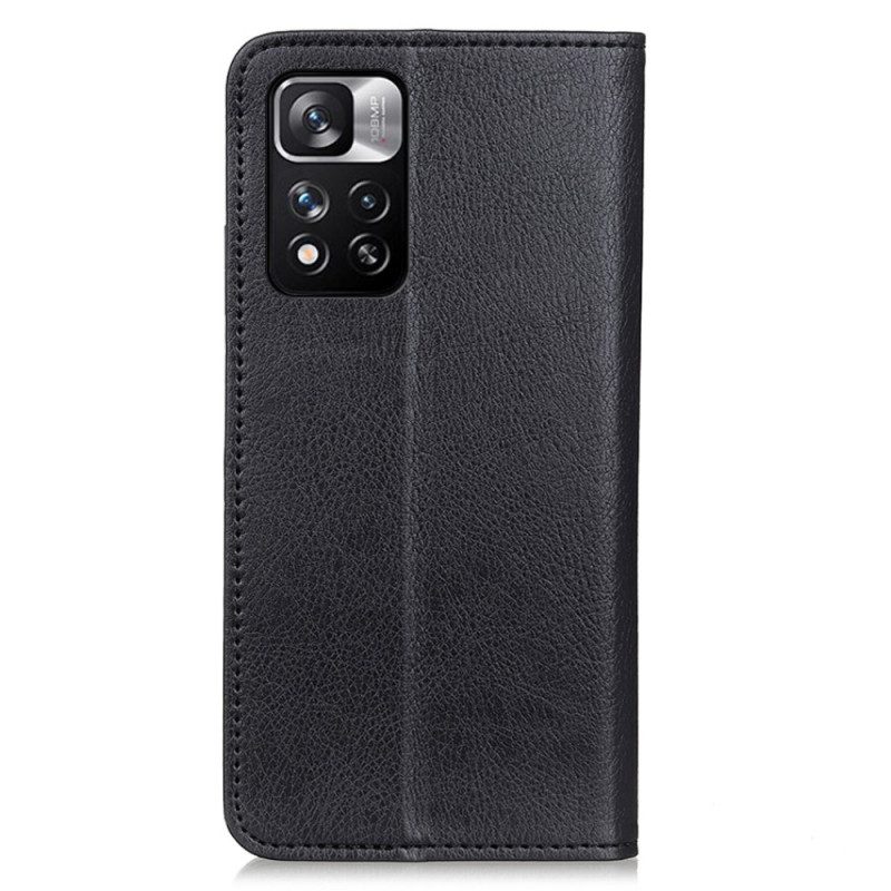 Folio Cover Xiaomi Redmi Note 11 Pro Plus 5G Custodia in pelle Crosta Di Pelle Opaca