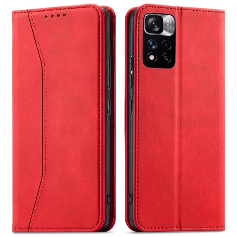 Folio Cover Xiaomi Redmi Note 11 Pro Plus 5G Custodia in pelle Cucire