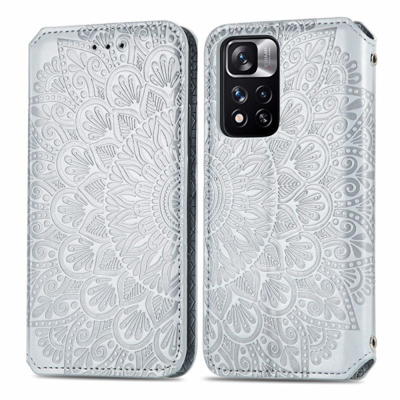 Folio Cover Xiaomi Redmi Note 11 Pro Plus 5G Custodia in pelle Mandala