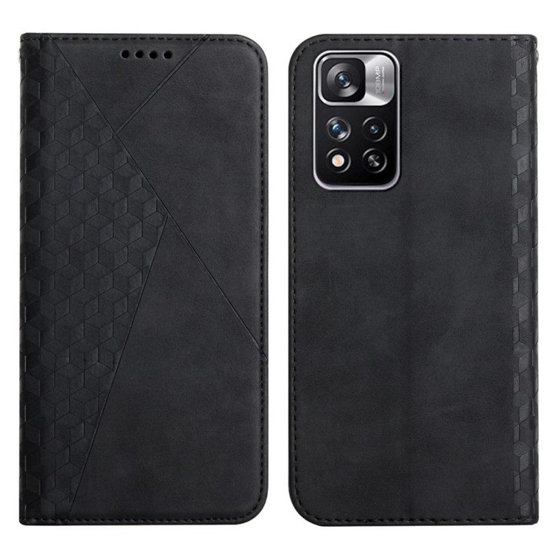 Folio Cover Xiaomi Redmi Note 11 Pro Plus 5G Custodia in pelle Modello 3d Effetto Pelle