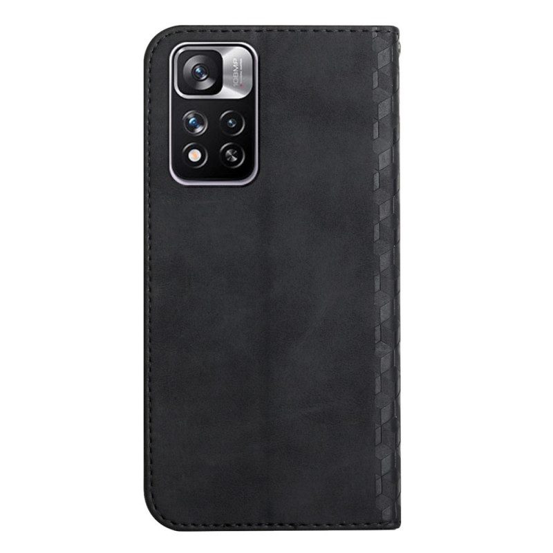 Folio Cover Xiaomi Redmi Note 11 Pro Plus 5G Custodia in pelle Modello 3d Effetto Pelle