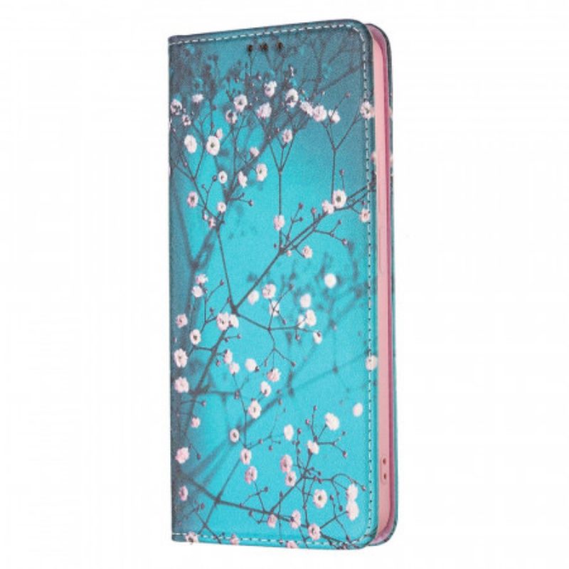 Folio Cover Xiaomi Redmi Note 11 Pro Plus 5G Custodia in pelle Rami Fioriti