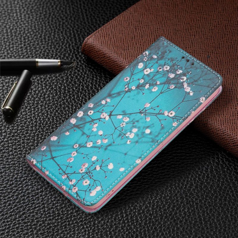 Folio Cover Xiaomi Redmi Note 11 Pro Plus 5G Custodia in pelle Rami Fioriti