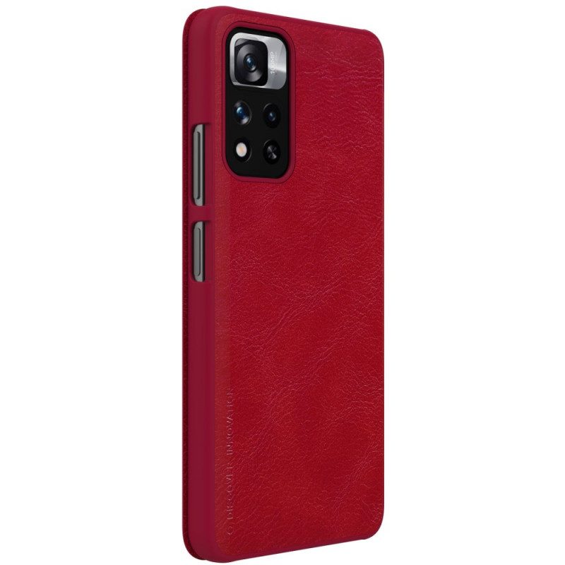 Folio Cover Xiaomi Redmi Note 11 Pro Plus 5G Custodia in pelle Serie Nillkin Qin