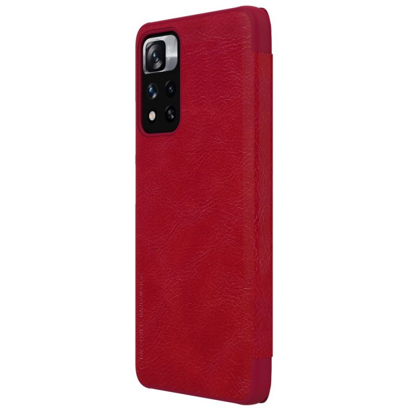 Folio Cover Xiaomi Redmi Note 11 Pro Plus 5G Custodia in pelle Serie Nillkin Qin