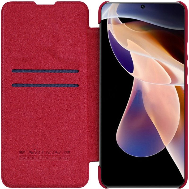 Folio Cover Xiaomi Redmi Note 11 Pro Plus 5G Custodia in pelle Serie Nillkin Qin