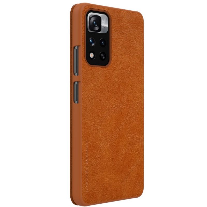 Folio Cover Xiaomi Redmi Note 11 Pro Plus 5G Custodia in pelle Serie Nillkin Qin