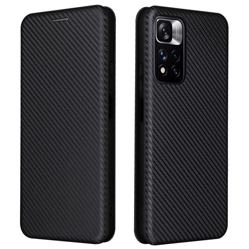 Folio Cover Xiaomi Redmi Note 11 Pro Plus 5G Custodia in pelle Silicone Colorato Al Carbonio