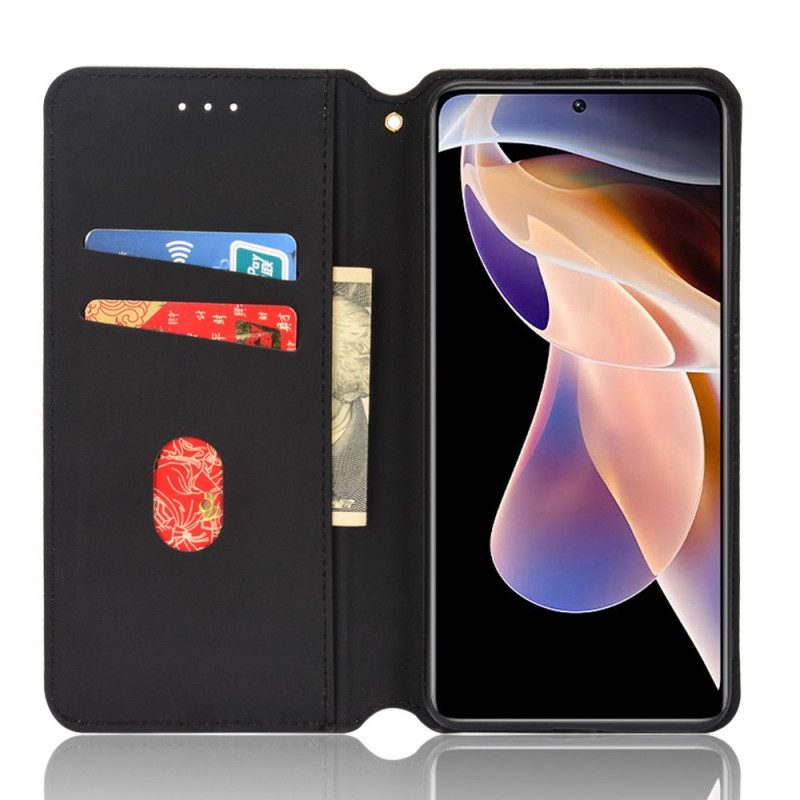 Folio Cover Xiaomi Redmi Note 11 Pro Plus 5G Custodia in pelle Texture Effetto Pelle 3d