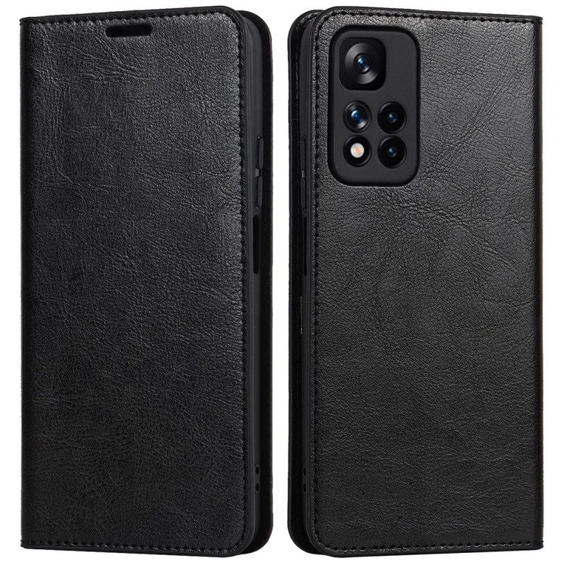 Folio Cover Xiaomi Redmi Note 11 Pro Plus 5G Custodia in pelle Pelle Vera