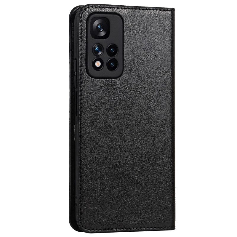 Folio Cover Xiaomi Redmi Note 11 Pro Plus 5G Custodia in pelle Pelle Vera