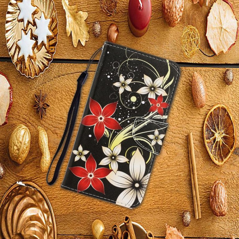 Folio Cover Xiaomi Redmi Note 11 Pro Plus 5G Fiori Strappy Colorati