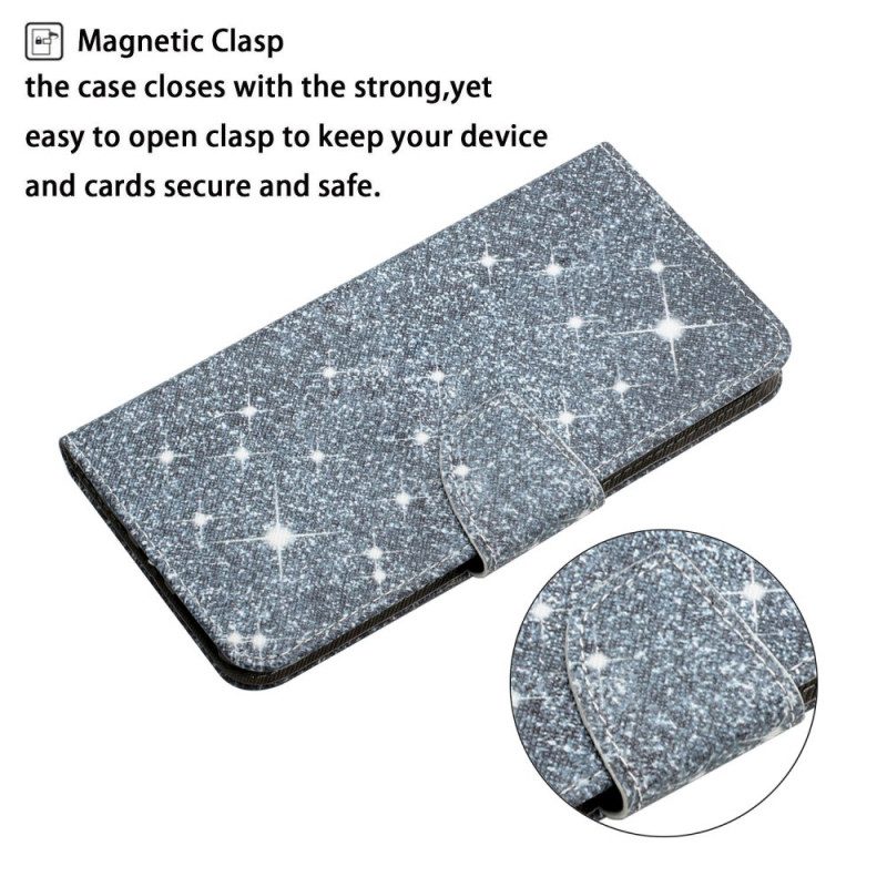 Folio Cover Xiaomi Redmi Note 11 Pro Plus 5G Paillettes Strappy