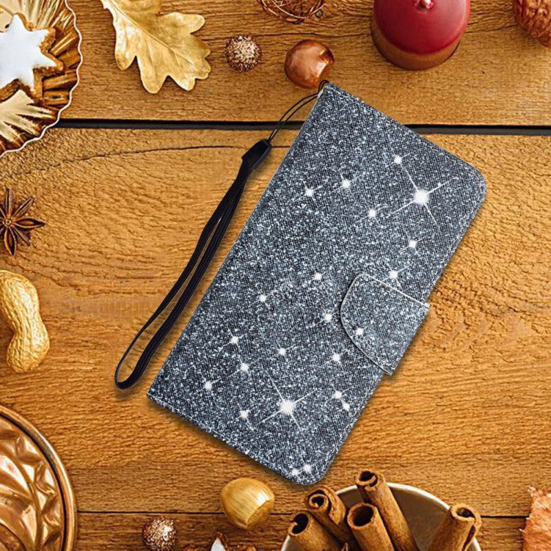 Folio Cover Xiaomi Redmi Note 11 Pro Plus 5G Paillettes Strappy