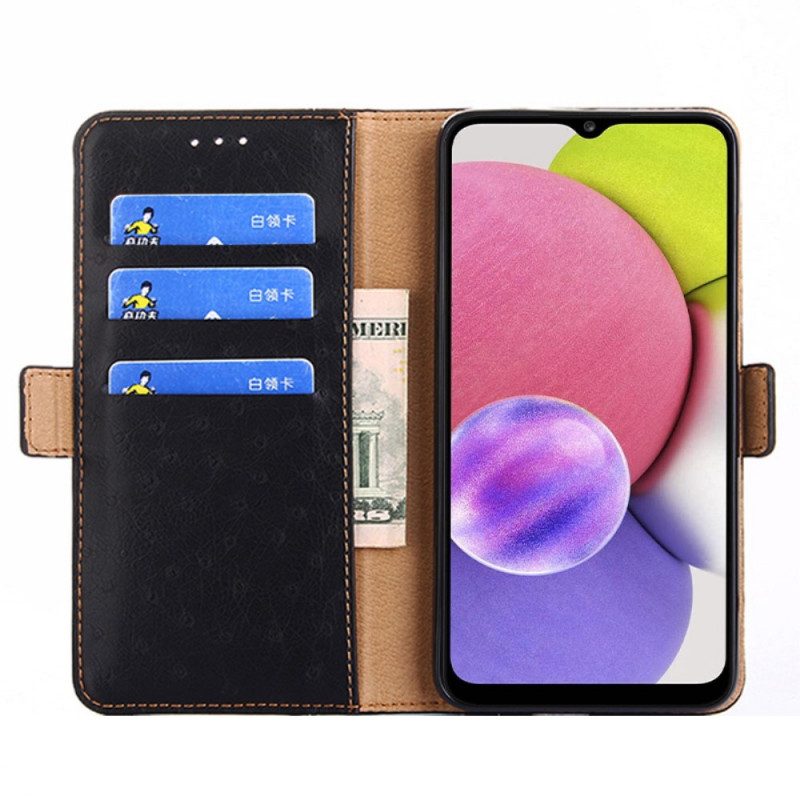 Folio Cover Xiaomi Redmi Note 11 Pro Plus 5G Struttura Della Pelle Di Struzzo