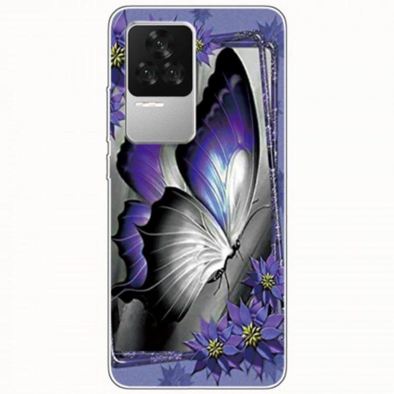 Cover Poco F4 Farfalla Viola