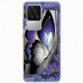 Cover Poco F4 Farfalla Viola