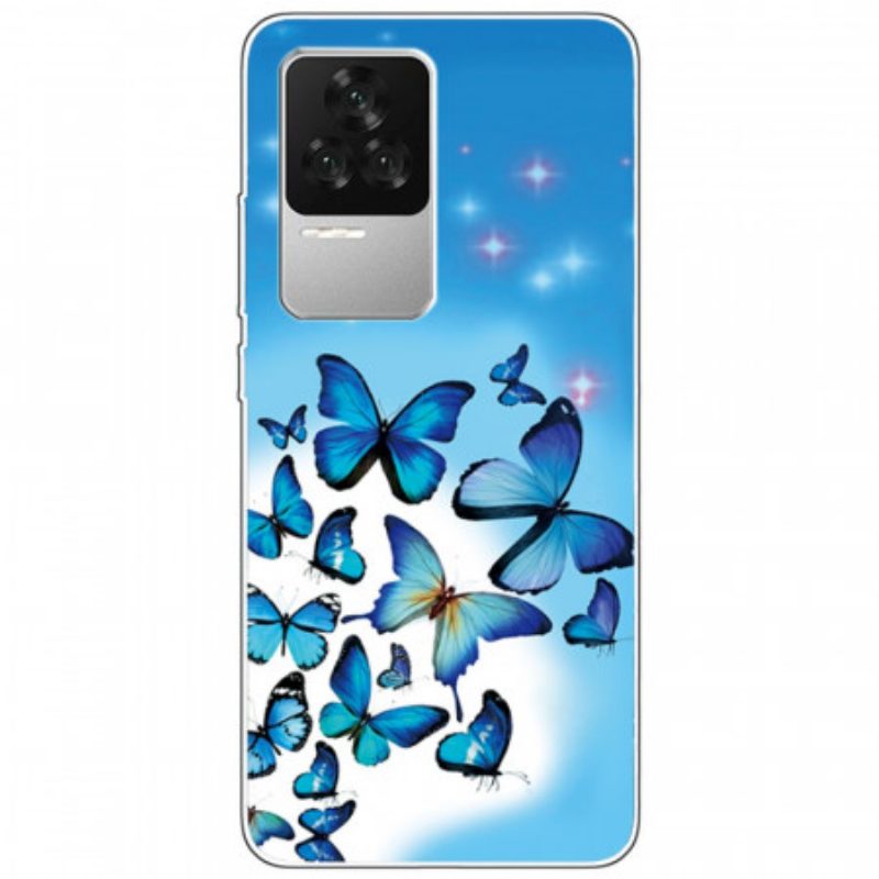 Cover Poco F4 Farfalle Blu