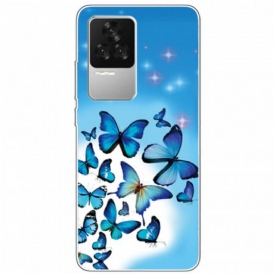 Cover Poco F4 Farfalle Blu