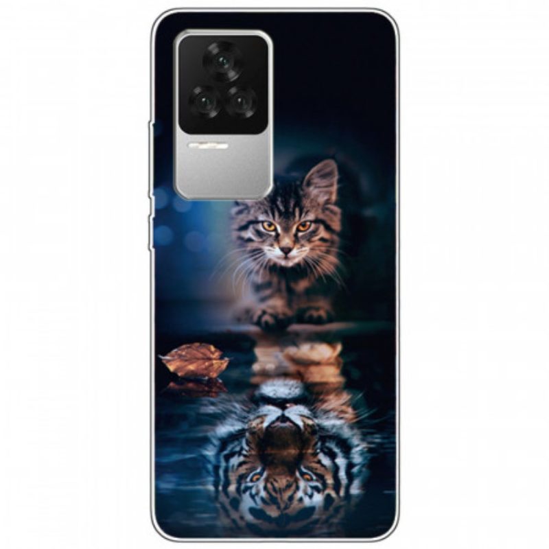 Cover Poco F4 Gatto E Tigre In Silicone