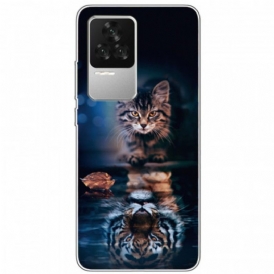 Cover Poco F4 Gatto E Tigre In Silicone