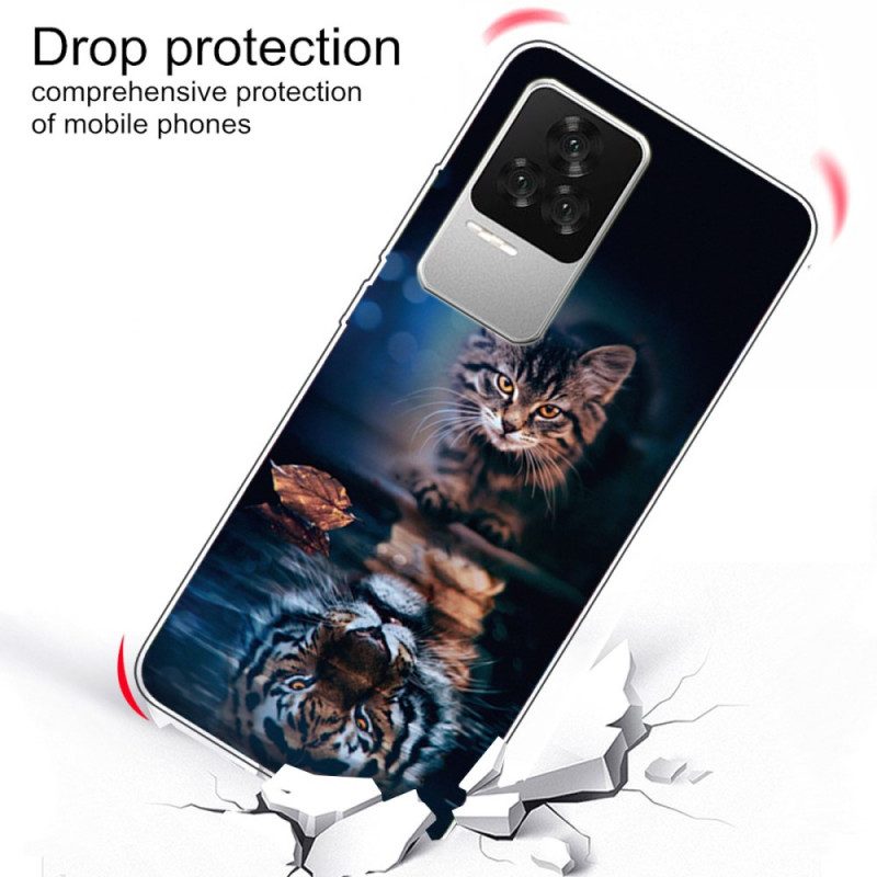 Cover Poco F4 Gatto E Tigre In Silicone