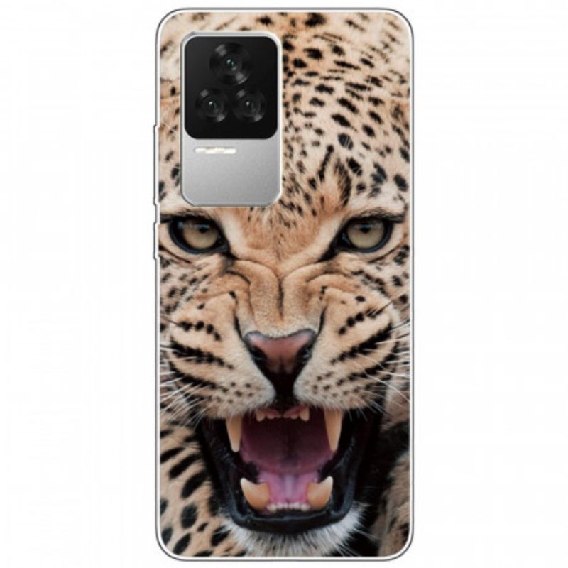 Cover Poco F4 Leopardo In Silicone