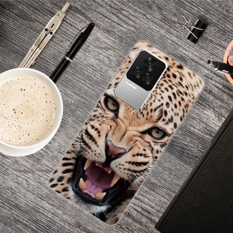 Cover Poco F4 Leopardo In Silicone