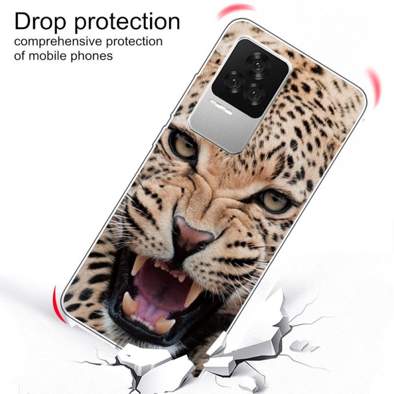 Cover Poco F4 Leopardo In Silicone