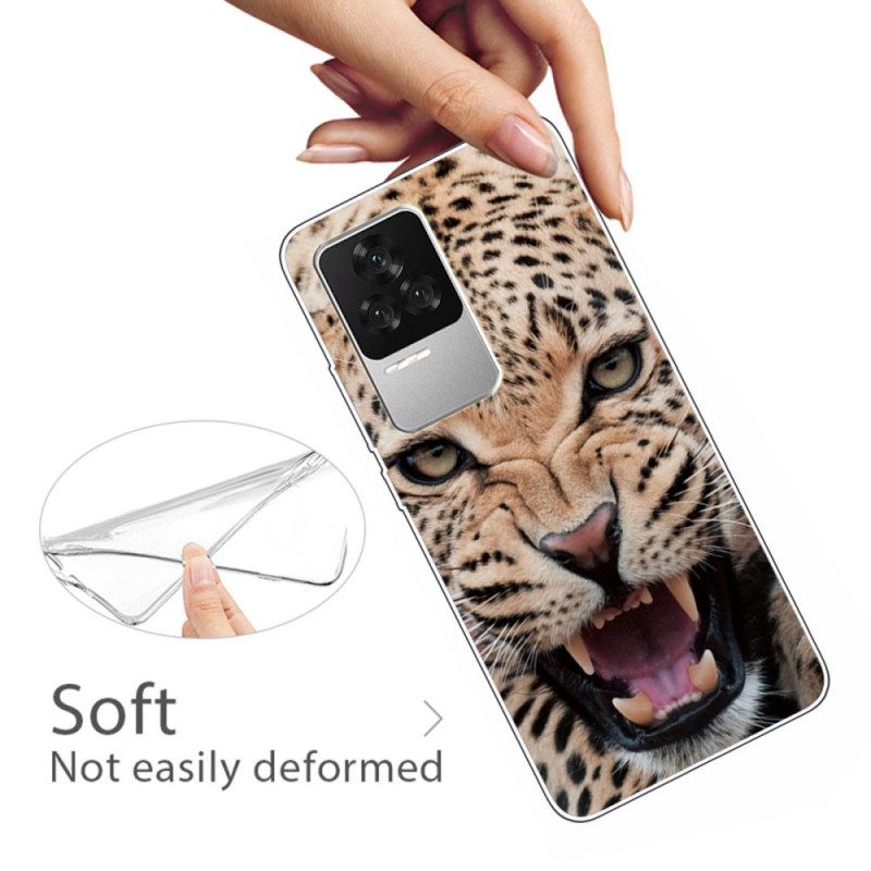 Cover Poco F4 Leopardo In Silicone