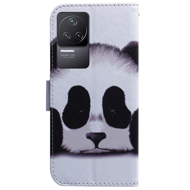 Custodia in pelle Poco F4 Panda