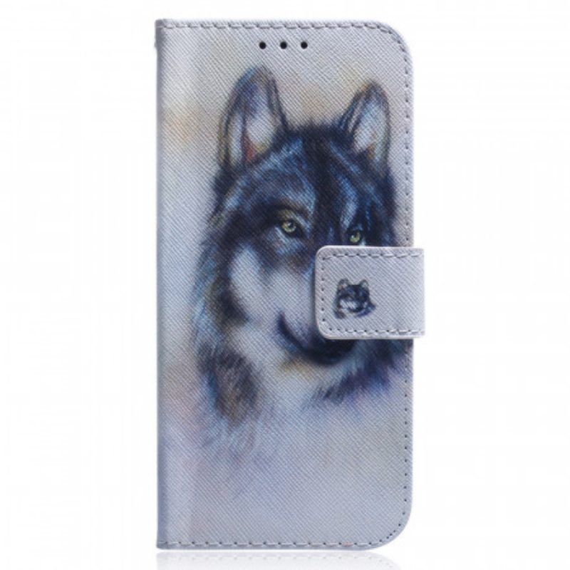 Folio Cover Poco F4 Cane Dell'acquerello