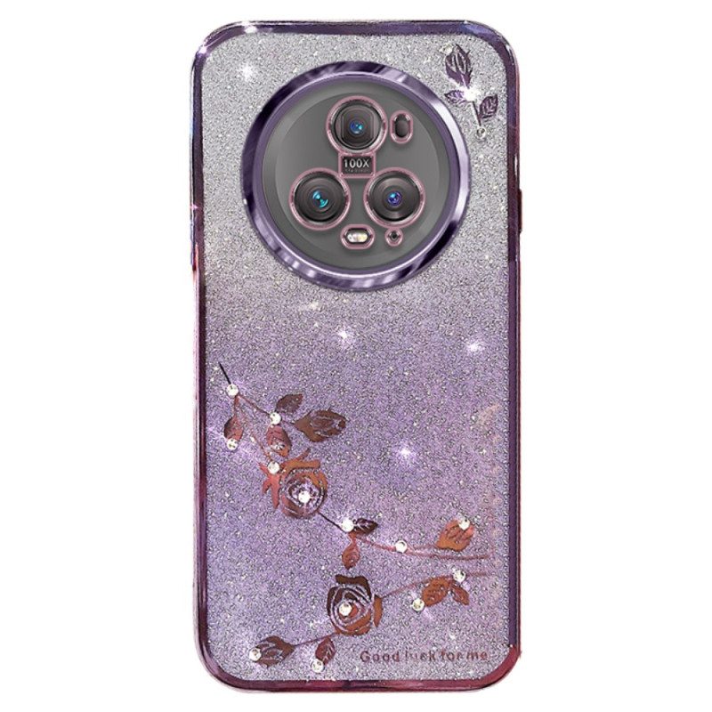 Cover Honor Magic 5 Pro Paillettes Rosa