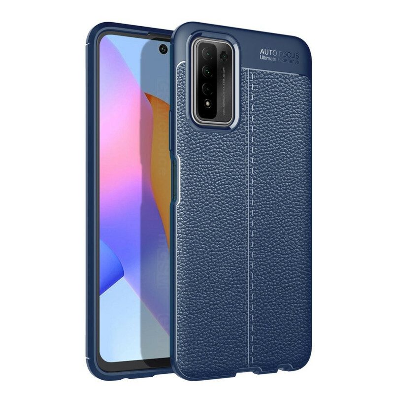 Cover Honor 10X Lite Doppia Linea Litchi Effetto Pelle