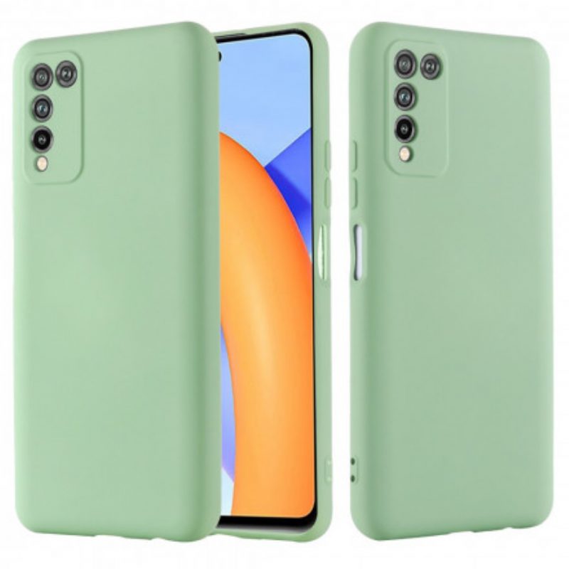 Cover Honor 10X Lite Silicone Liquido Con Cordino