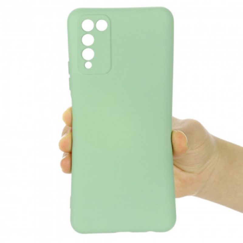 Cover Honor 10X Lite Silicone Liquido Con Cordino