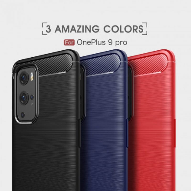 Cover OnePlus 9 Pro Fibra Di Carbonio Spazzolata