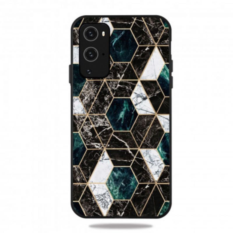 Cover OnePlus 9 Pro Marmo Geometria Colorata