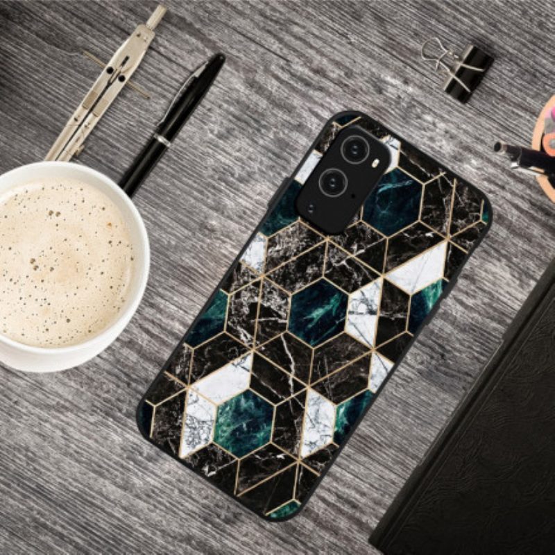 Cover OnePlus 9 Pro Marmo Geometria Colorata