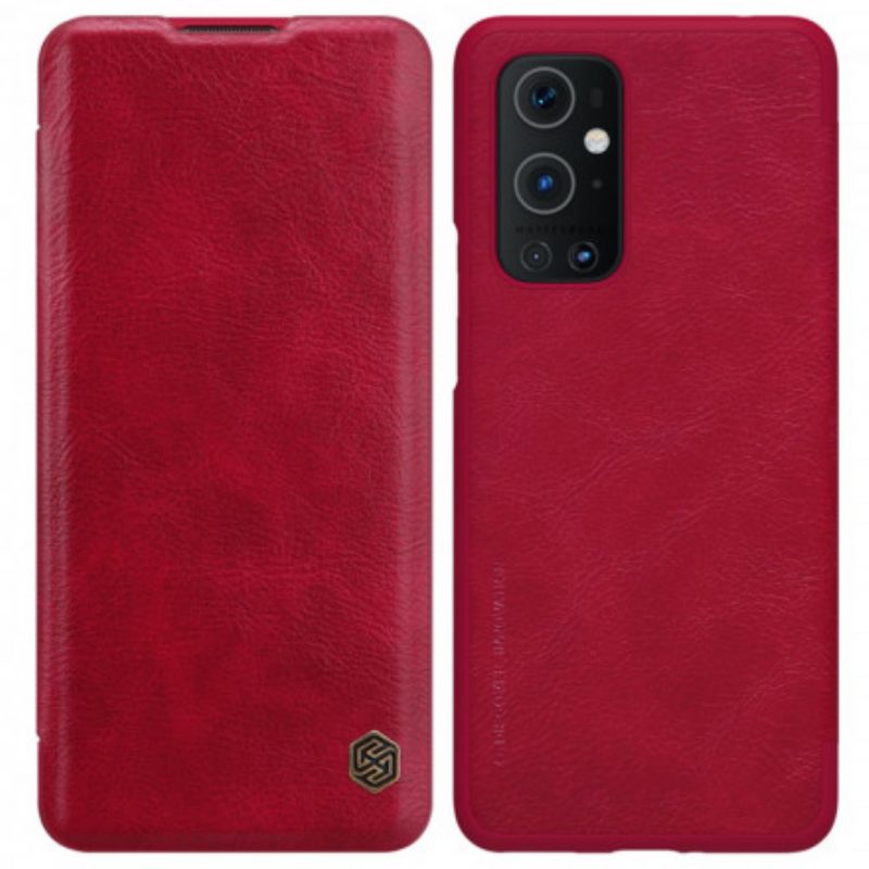 Folio Cover OnePlus 9 Pro Custodia in pelle Serie Nillkin Qin