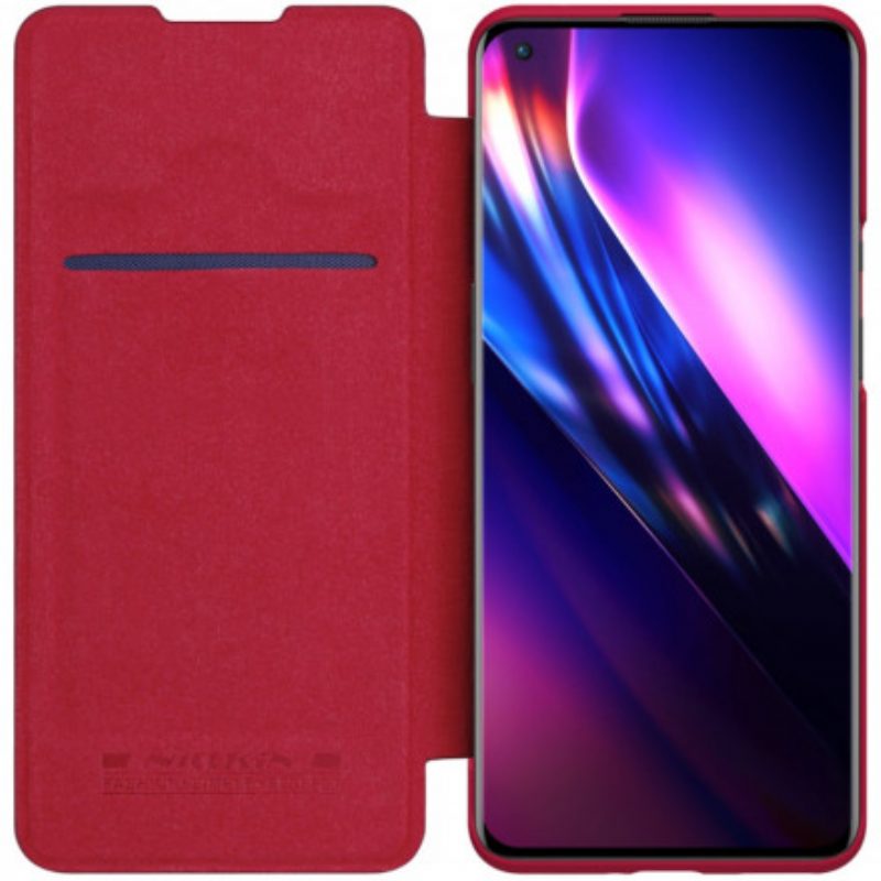 Folio Cover OnePlus 9 Pro Custodia in pelle Serie Nillkin Qin