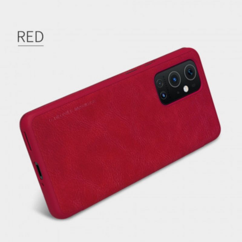 Folio Cover OnePlus 9 Pro Custodia in pelle Serie Nillkin Qin