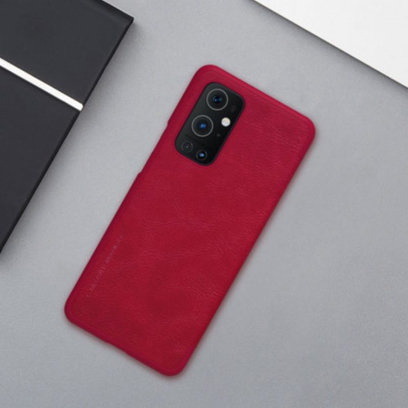 Folio Cover OnePlus 9 Pro Custodia in pelle Serie Nillkin Qin