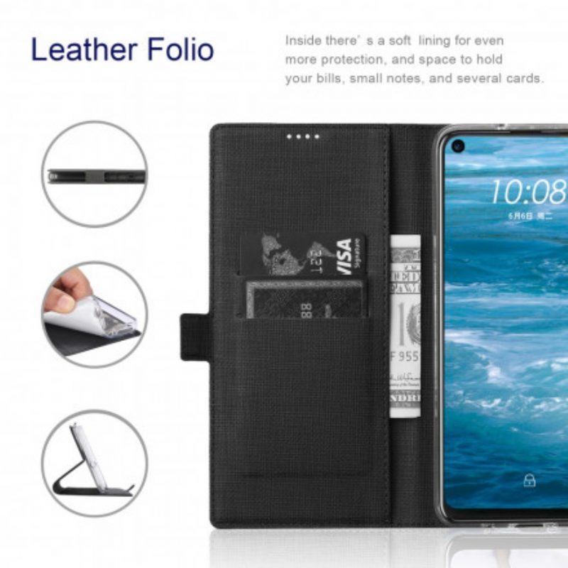 Folio Cover OnePlus 9 Pro Custodia in pelle Vili Dmx Testurizzato