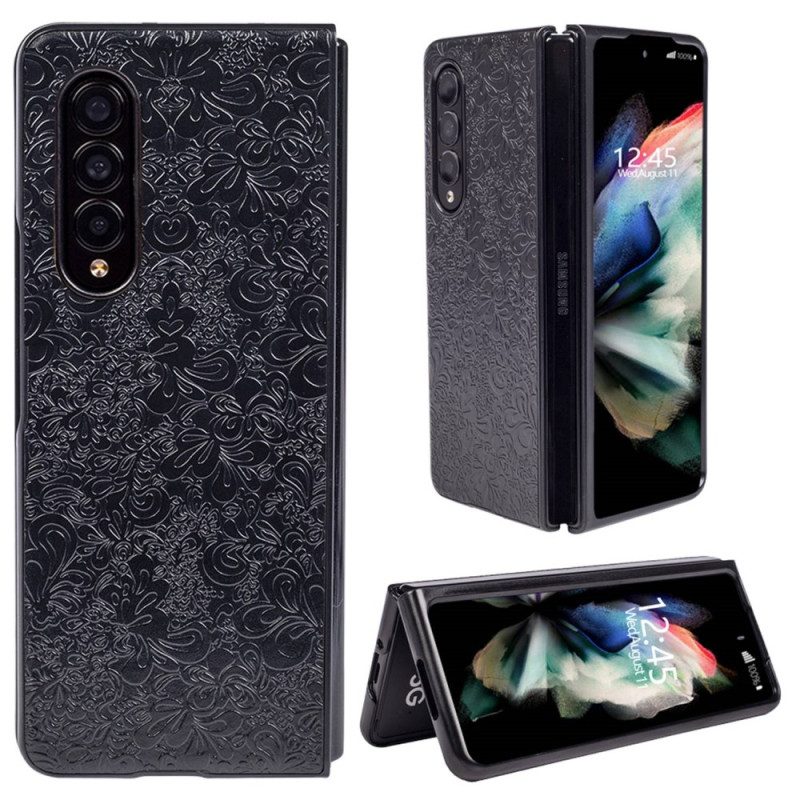 Cover Samsung Galaxy Z Fold 4 Arabesco In Rilievo