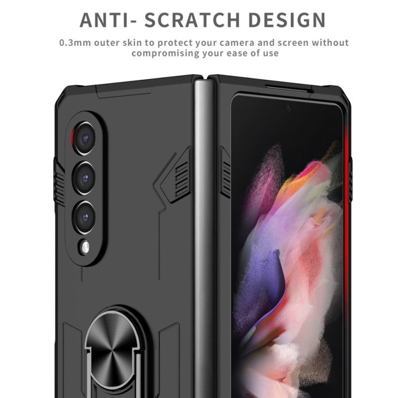 Cover Samsung Galaxy Z Fold 4 Bimateriale E Anello Rotante