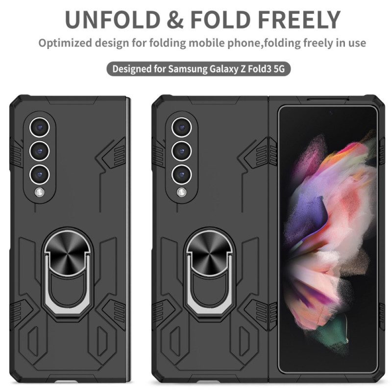 Cover Samsung Galaxy Z Fold 4 Bimateriale E Anello Rotante